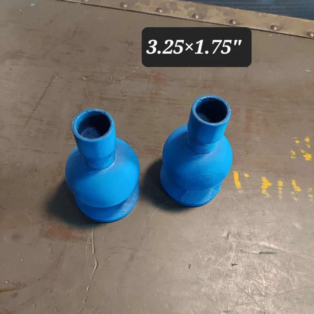Aarikka Finland Blue Wooden Candle Holders Set of 2 Vintage Scandinavian Modern